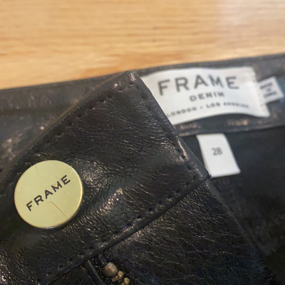 Frame leather skirt - Picture 3 of 5